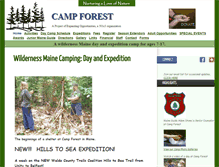 Tablet Screenshot of campforestmaine.com